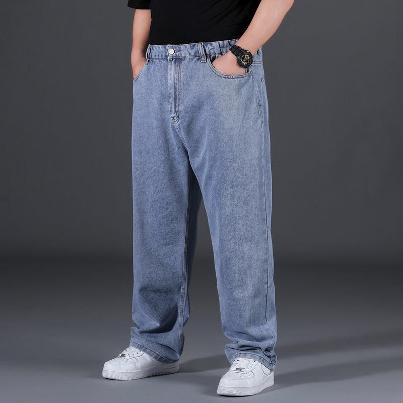 Pants for Men Oversize Jeans Men Streetwear Plus Size Cotton Loose Jeans Pants Casual Cargo Pants Breathable Big Fat Trousers