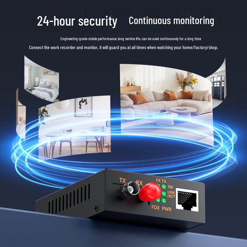 Yangye 100M ST Fiber Optic Transceiver Pair