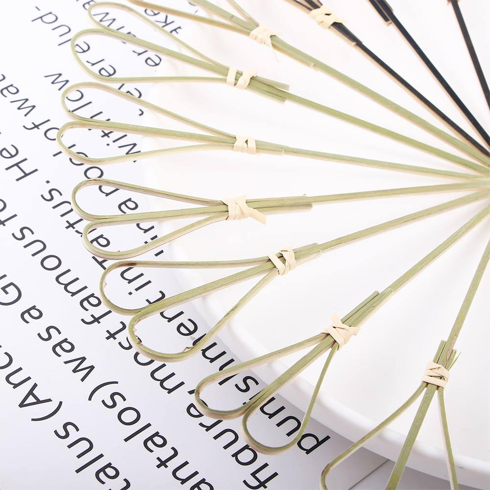 Barbeque Cocktail Bamboo Eco-friendly Decorative Scissor Shaped Toothpick Skewer Sticks Picks