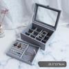 1 шт. Органайзер для ювелирных изделий из искусственной кожи с замком и ящиком с мягкой подкладкой, большая вместимость для ювелирных изделий - идеальный подарок для женщин и девушек