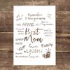 A4 Size Decorative Reusable Mom Stencil Template Painting Stencils for DIY Crafts Scrabooking Painting On Wood,Canvas,Floor,Wall and Tile