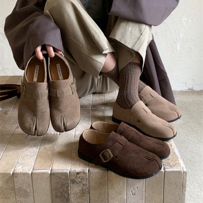 Мода 2024 Весна Новые Ретро Замшевые Плоские Повседневные Лоферы Шапочки Мягкая Подошва Модные Туфли Без Застежек Для Женщин Обувь Для Женщин Размер 35-39