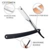 CESTOMEN Lightweight Plastic Handle Slick Out Type Man Shaving Razor Barber Hair Style Razor For Hair Cutting Removing
