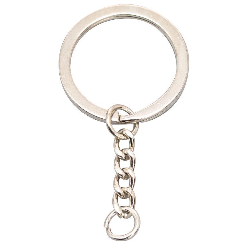 Eco-Friendly Nickel-Free Metal Keyring: DIY Jewelry Accessory, Split Ring Keychain with Doll Pendant