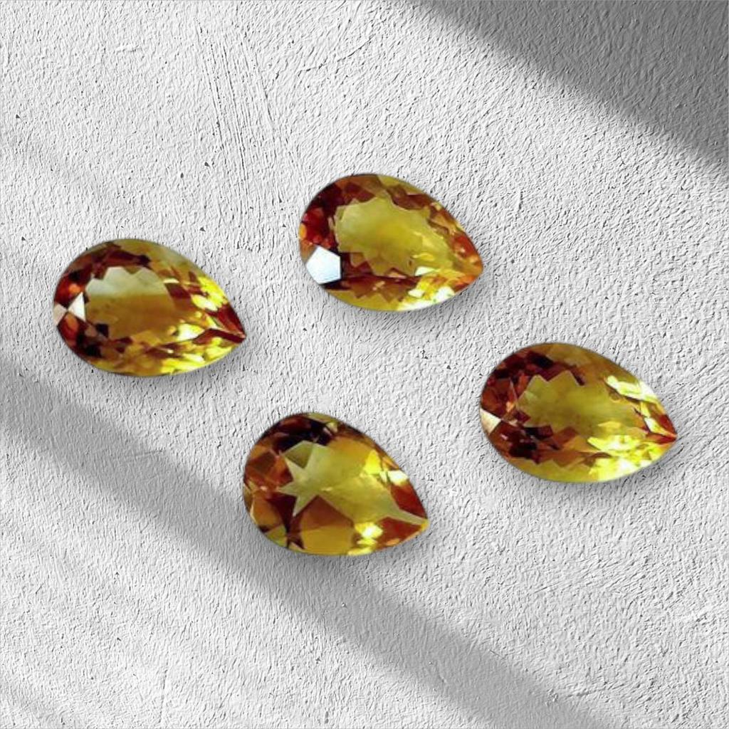 Натуральный цитрин A+, красивый ограненный цитрин, лот грушевидной формы, размер лота 7-10 мм, лот драгоценных камней, камень лучшего качества для изготовления ювелирных изделий.