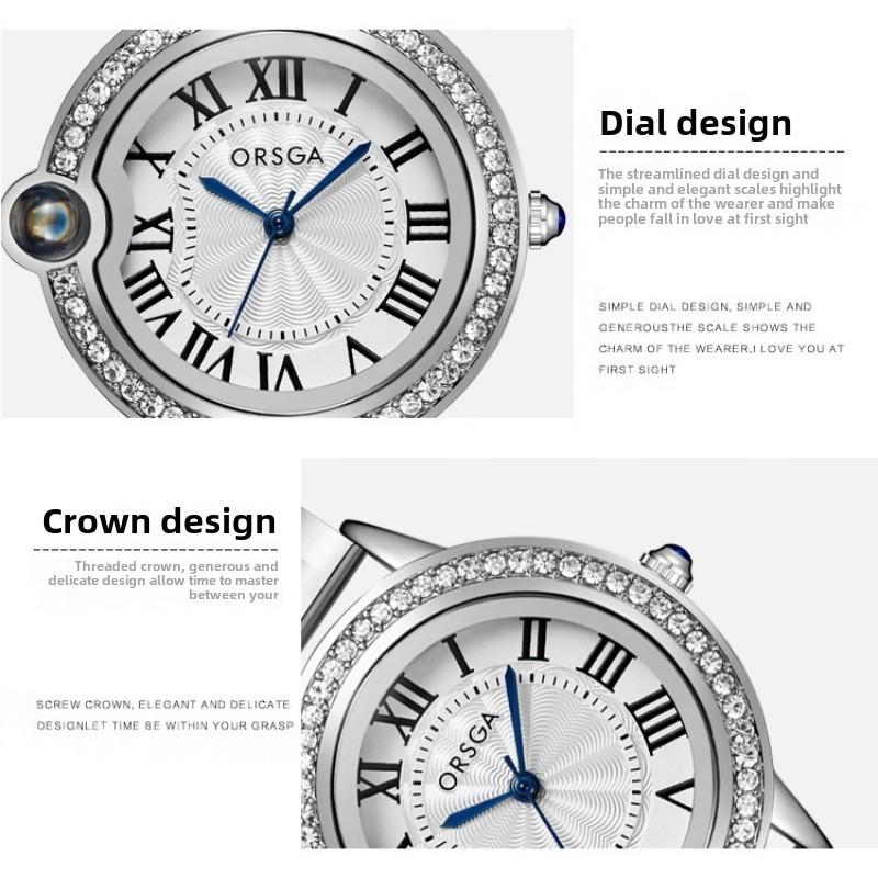 Роскошные часы для женщин 2025 Женские часы Женские модные часы Часы Женские из нержавеющей стали Женские наручные часы Montre Femme