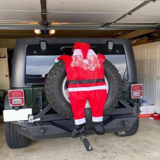 Светящийся подвесной Санта-Клаус, большой, поднимающийся Санта-Клаус, украшение для одежды, забавный, милый, рождественский кулон для двери автомобиля дома