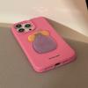 Cute eggplant-shaped headphones suitable for Apple devices17Phone case15promax Korean Style iphone14Three-Dimensional13Silicone15