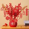 18Pcs Chinese New Year Pendant Couplets Lantern Shape Hanging Ornament for Spring Festival Decorations