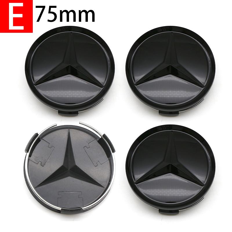 Hub Cap 4Pcs 60mm 75mm Car Wheel Center Logo Hub Cap 56mm ABS For Mercedes-Benz W211 W205 W213 W203 C218 A207 CLA Automotive Accessories DL1