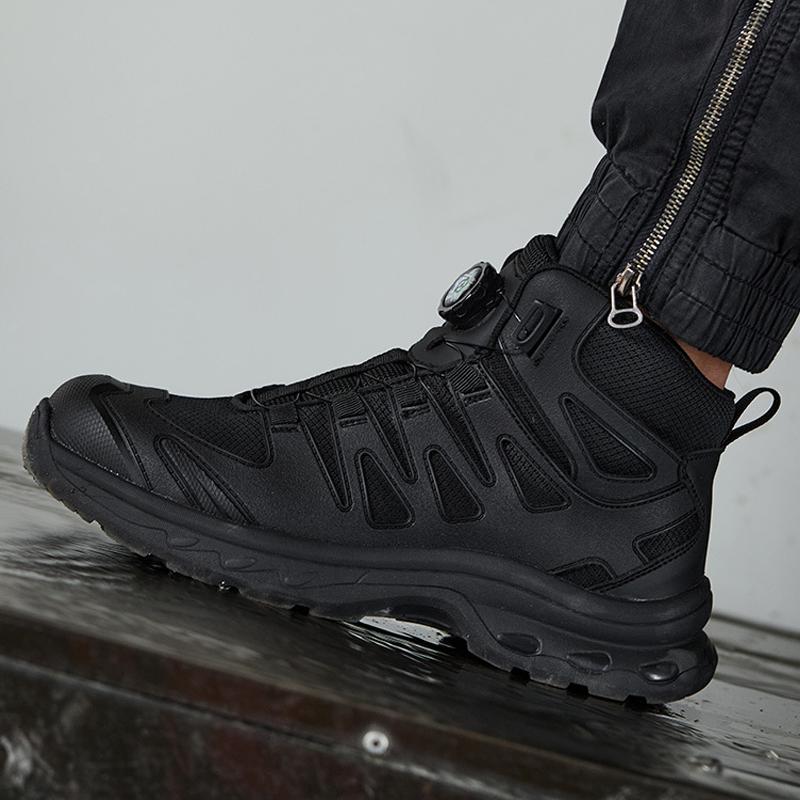 Rotating button Men Safety shoes Non-slip Work Boots Steel toe shoes Puncture-Proof Security Boots Protection Shoes Men Boots