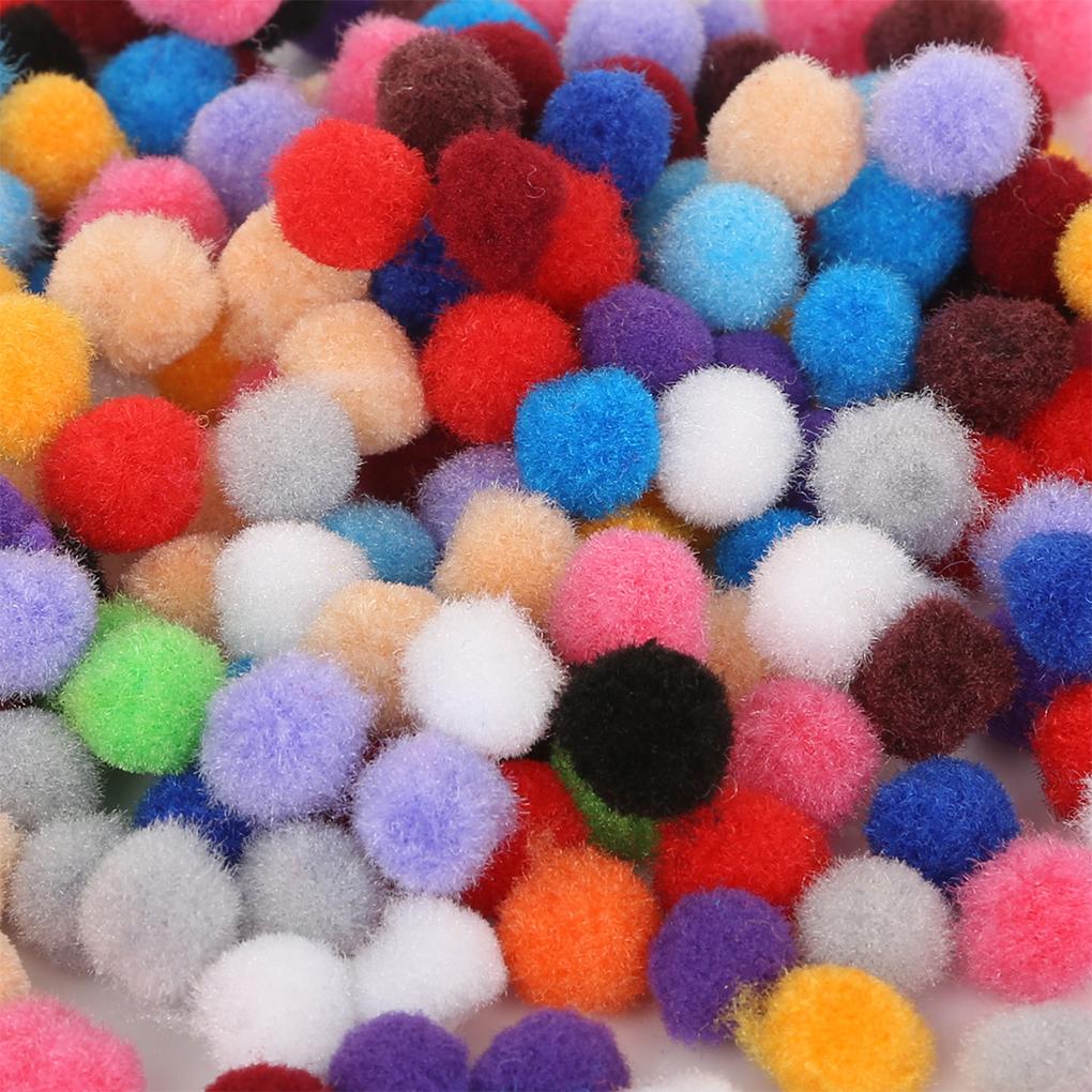 300pieces Craft Pom Poms Bundle Assorted Fuzzy Pompoms For DIY Fun Assorted Fuzzy Pompoms Balls