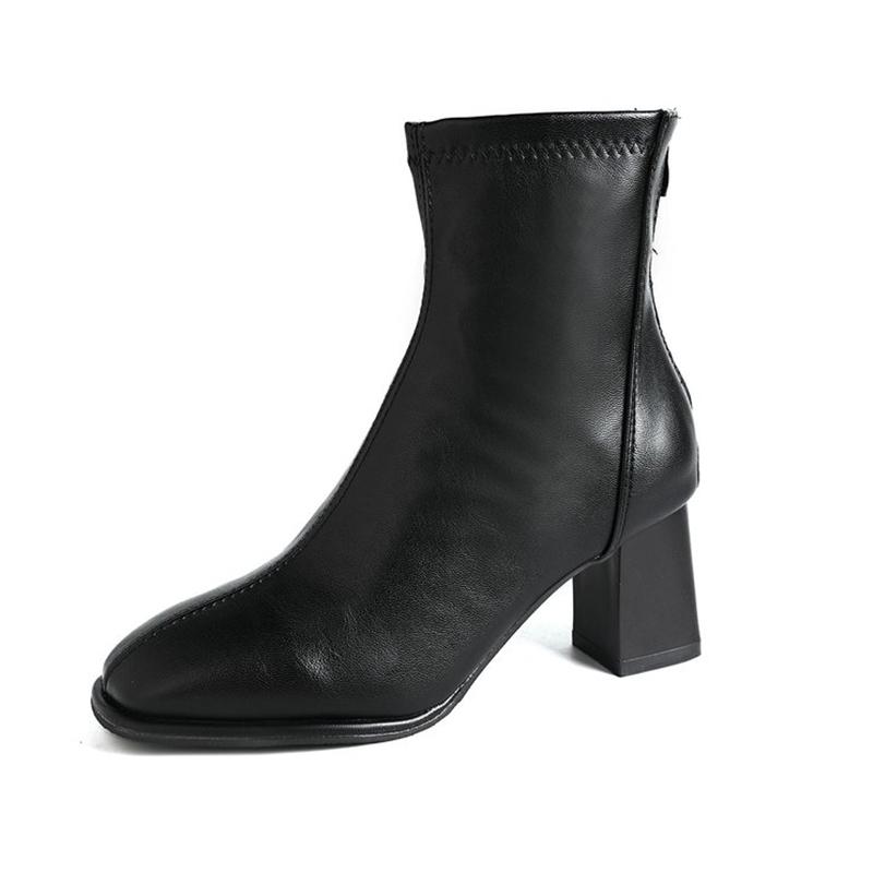 Женские ботильоны на высоком каблуке, кожаные туфли, зимняя новая модная обувь для вечеринок, женская обувь 2024 года, туфли-лодочки, женские готические туфли
