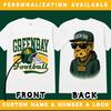 Green Bay Football Shirt – Custom Name & Number Tee with Cool Cheesehead Back Design, Personalized Fan Gift, Game Day Spirit Shirt