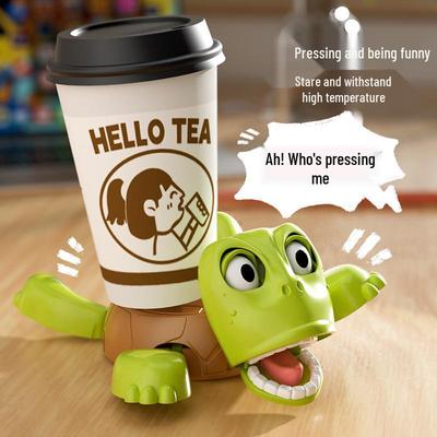 Креативная подставка в виде черепахи: Милое, Забавное, Снимающее стресс настольное украшение с нажимаемыми глазами