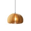 Japanese Style Simple Pumpkin Linden Wood Light Bar Balcony Bedroom Dining Room Chandelier Lamps E27AC110V 220V