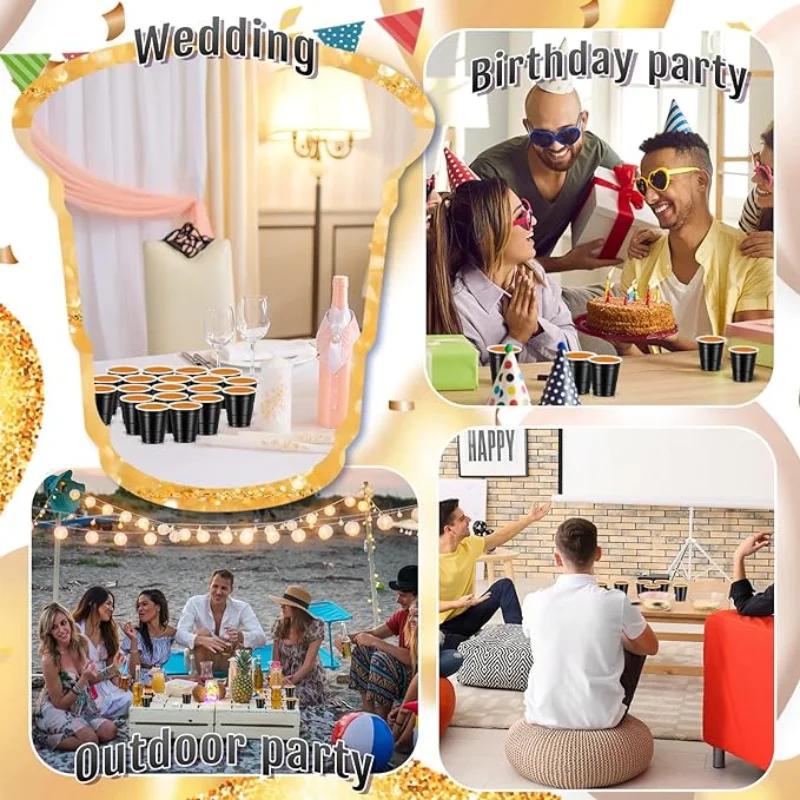 Пластиковые стаканчики 2 унции Одноразовые пластиковые стаканчики Мини разноцветные стаканчики для вечеринок Стаканчики для барбекю Стаканчики для дегустации для рождественской вечеринки Стаканчики для пикника для кемпинга