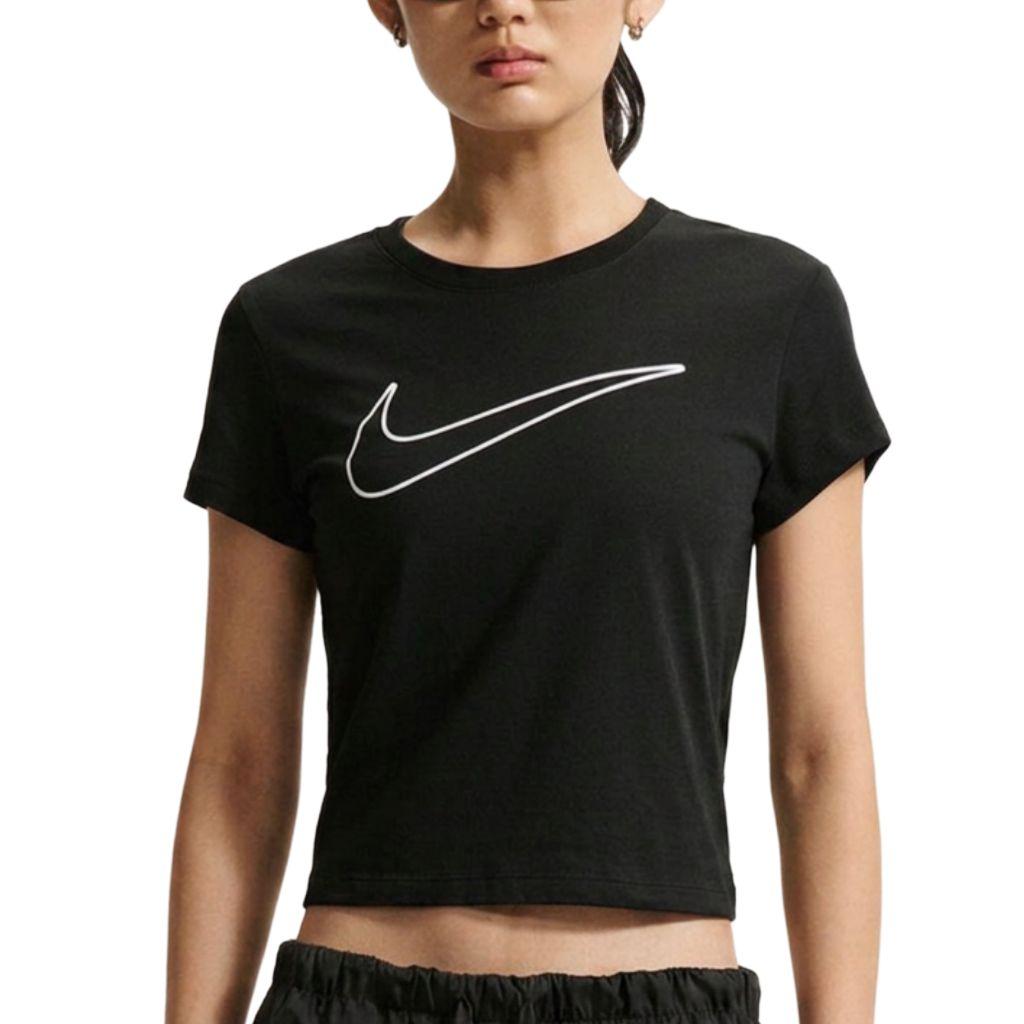 Nike Клубные футболки с коротким рукавом Nike NSW HBR MD Мягкие удобные с круглым вырезом с принтом Женские топы HV5003-011