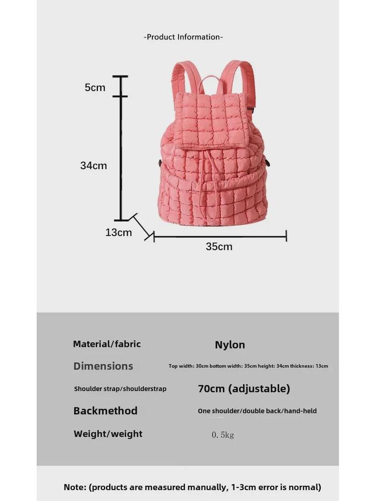 Женский пушистый клетчатый рюкзак — стильный, легкий, большой вместимости для поездок на работу и путешествий осенью/зимой.