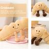 Simulation Bread Croissant Baguette Pillow Soft Toast Bread Plush Stuffed Toy Lumbar Back Hug Nap Cushion Long