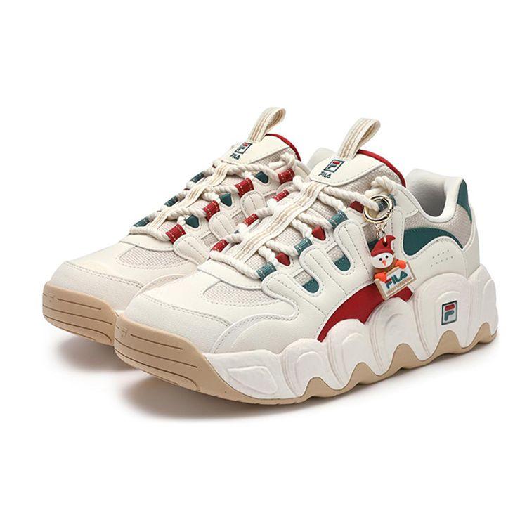 Fila Оригинальная коллекция Ткань Синтетическая кожа Круассан Трендовый Y2K Ретро Универсальный Удобный Амортизация Низкий верх Папины кроссовки F12M412101FSR