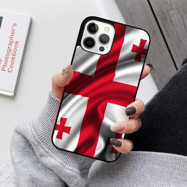 Чехол для телефона с флагом Грузии для iPhone 17 Air 16 15 14 13 12 11 Pro Max Plus Max Cover Shell coque