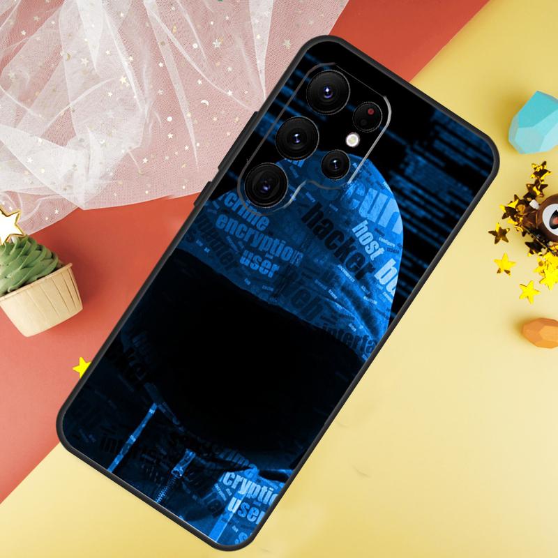 Hacker Binary Matrix Rain Phone Case For Samsung Galaxy S25 Ultra S21 S20 S22 S23 Ultra S9 S10 Plus S24 FE Cover Coque