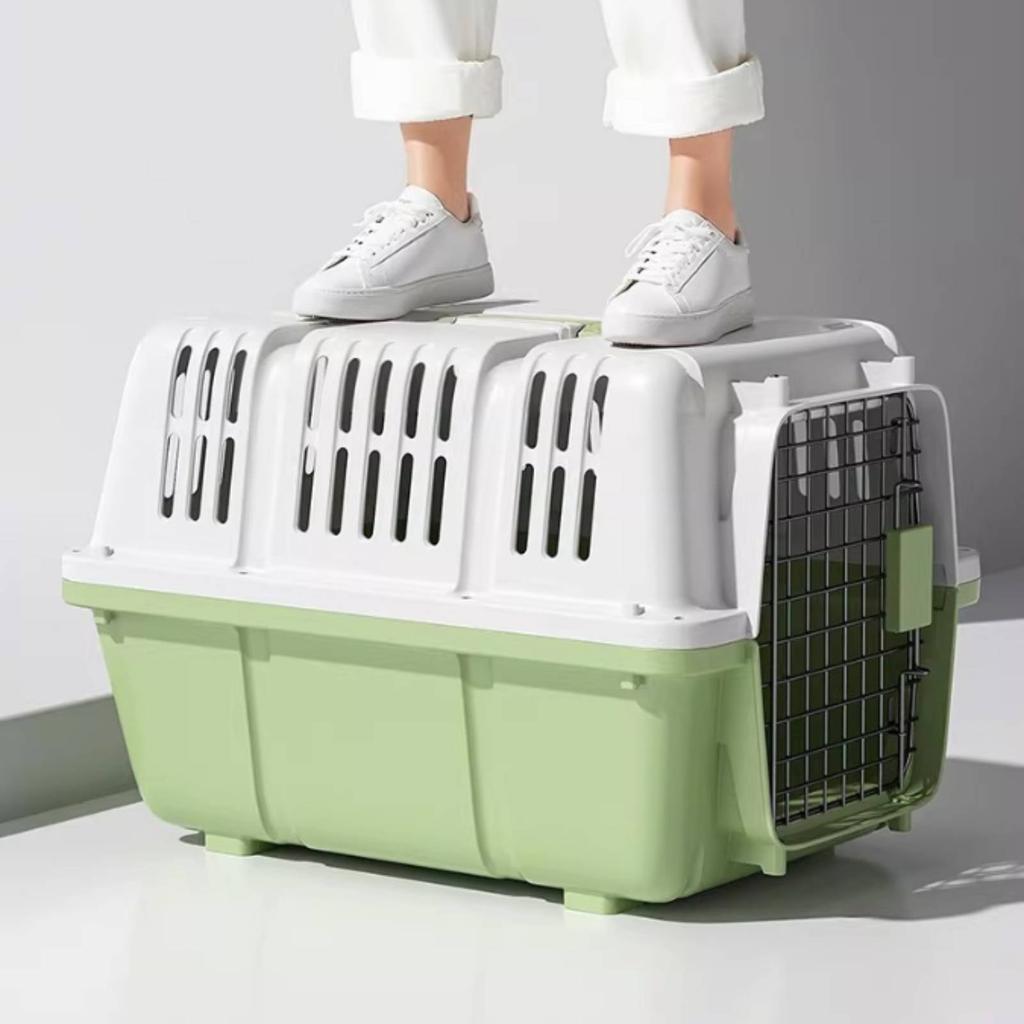 Airline Pet Carrier Portable Travel Pet Crate Feline Travel Carrier Sturdy Dog Transport Kennel Easy to Clean for Cats