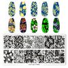 1 PC  Nail Art Templates Stamping Plate Design Flower Butterfly Glass Temperature Lace Stamp Templates Plates Image Decor