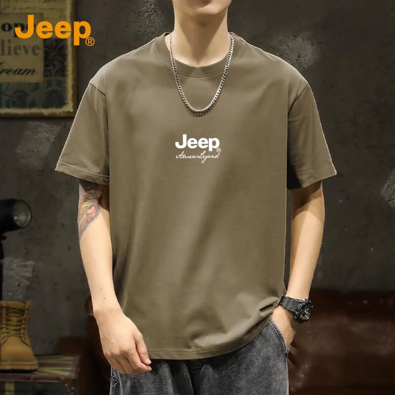Jeep Мужская футболка из 100% хлопка, свободный крой, короткий рукав