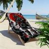 Japanese Samurai Print Beach Towel, Large Soft Quick Dry Towel for Beach Camping Swimming