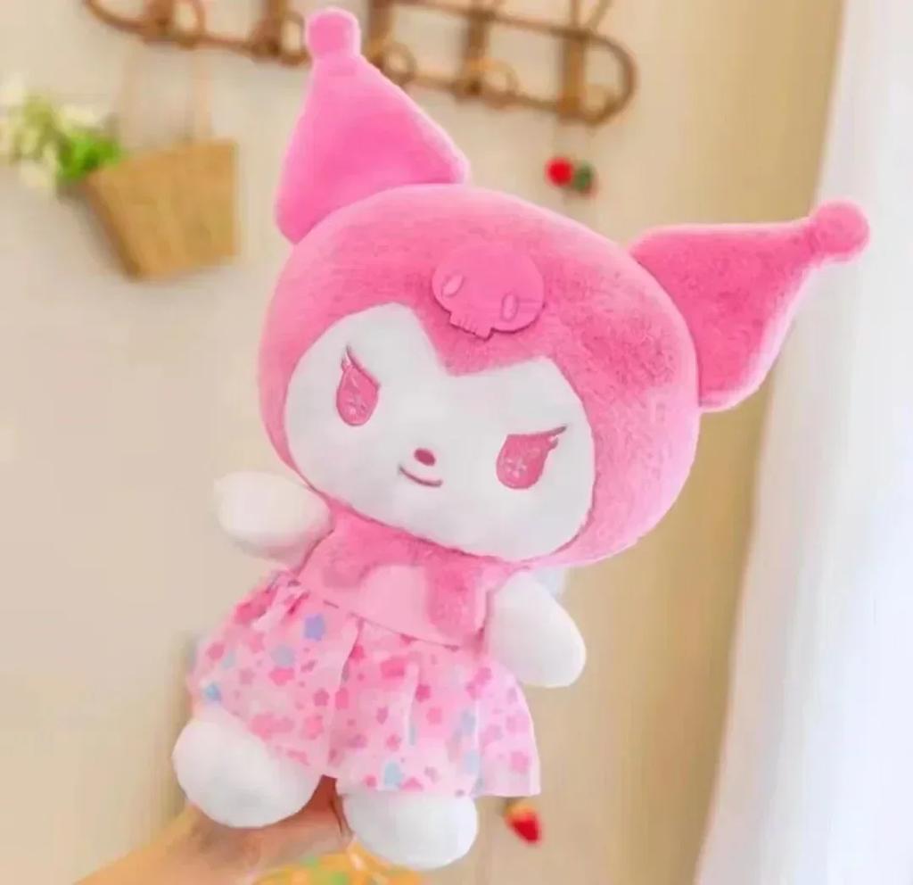 Плюшевая игрушка Sanrio Hello Kitty Аниме-кукла Куроми Югуй Собака Мелоди Автомобильное украшение Детские праздничные подарки s Мягкая Набивная Пушистая Обнимаемая Кавайная Утешение