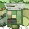 9 Shade Eyeshadow Palette Features Matte,and S Grass-green Tones. Perfect for Festive Occasions and Parties.