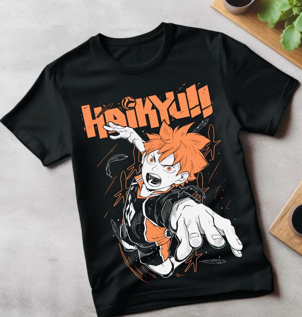 Футболка унисекс с изображением Хинаты Шоё из манги «Хайкюу» (Hinata Shoyo Manga Strip Haikyuu). Все размеры.