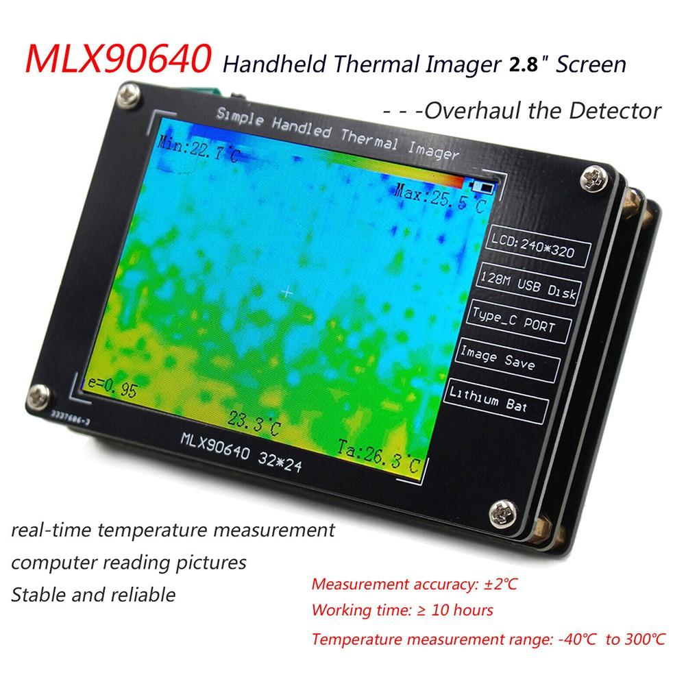 Простой портативный тепловизор Тепловизионная камера с экраном 2,8" MLX90640