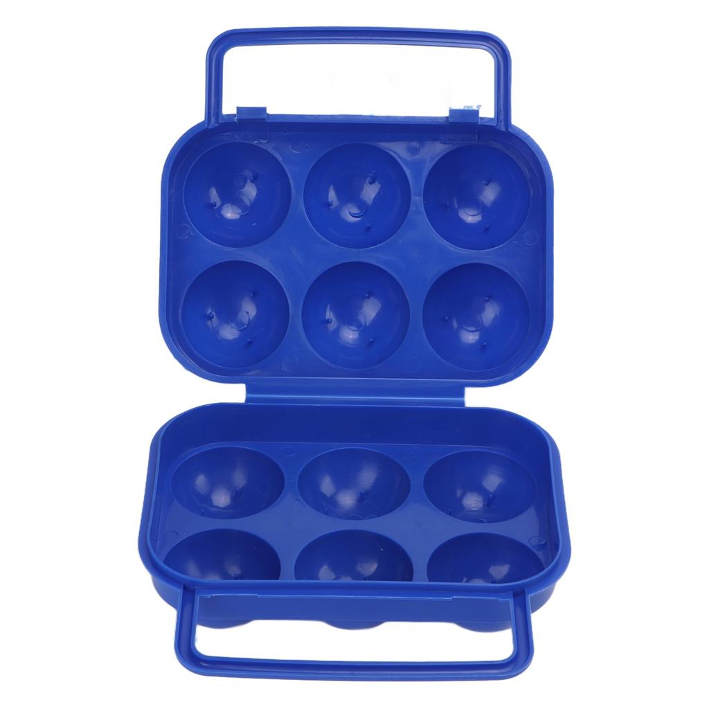 Портативный контейнер для хранения яиц, кейс, АБС, 6 ячеек, коробка для яиц для хранения яиц на открытом воздухе и в помещении, синий