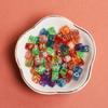 Home Party Supplies Cube Fashion Jewelry Making Bracelet Necklace 6mm 30pcs Accessories Square Letter Loose Beads Materials Acrylic DIY