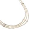 Baby Pearl Necklace 3 Stations 14 White gold/Pearl 20.1g Women Used