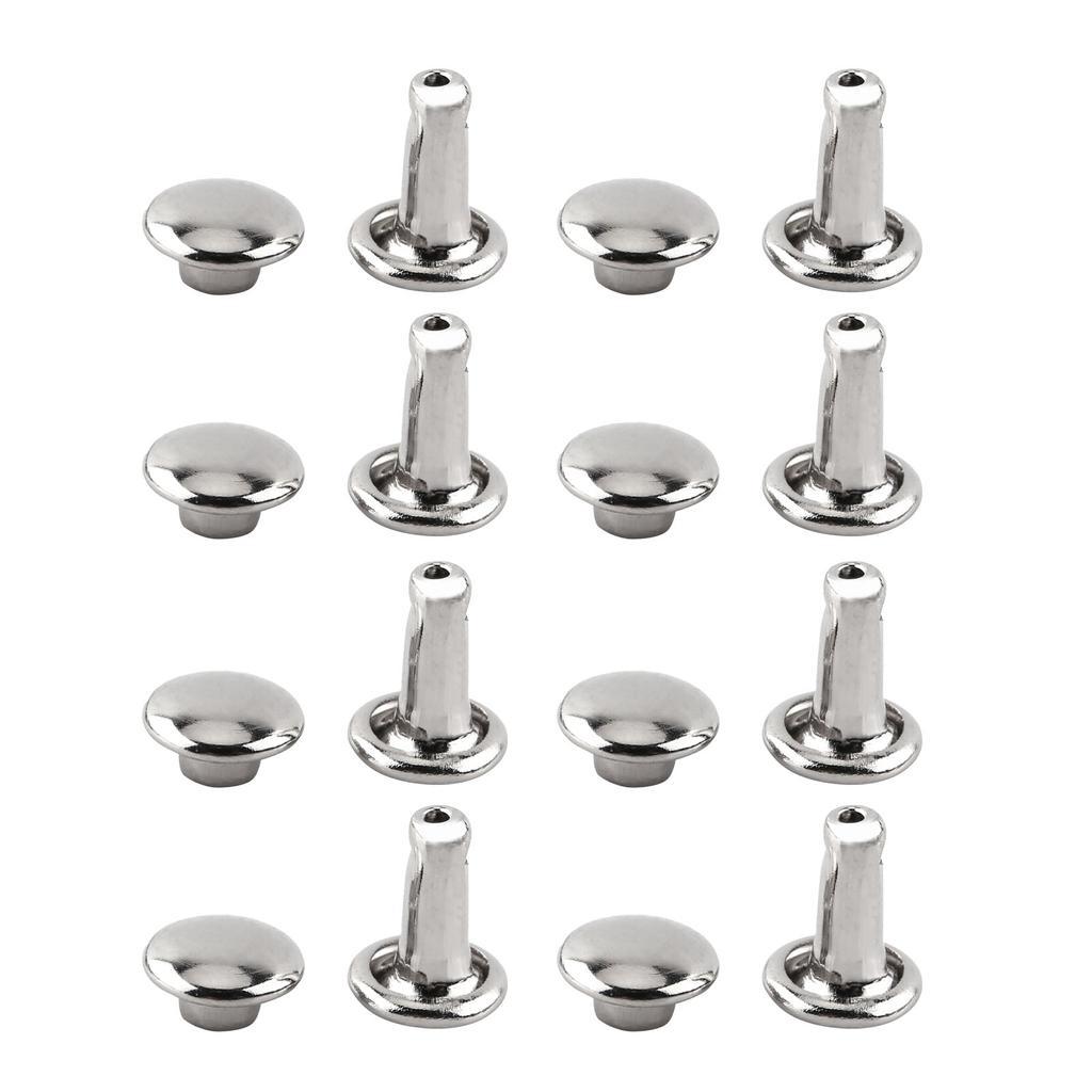 100шт заклепки с двойной крышкой трубчатые металлические кожаные ремесленные ремонтные шпильки украшения