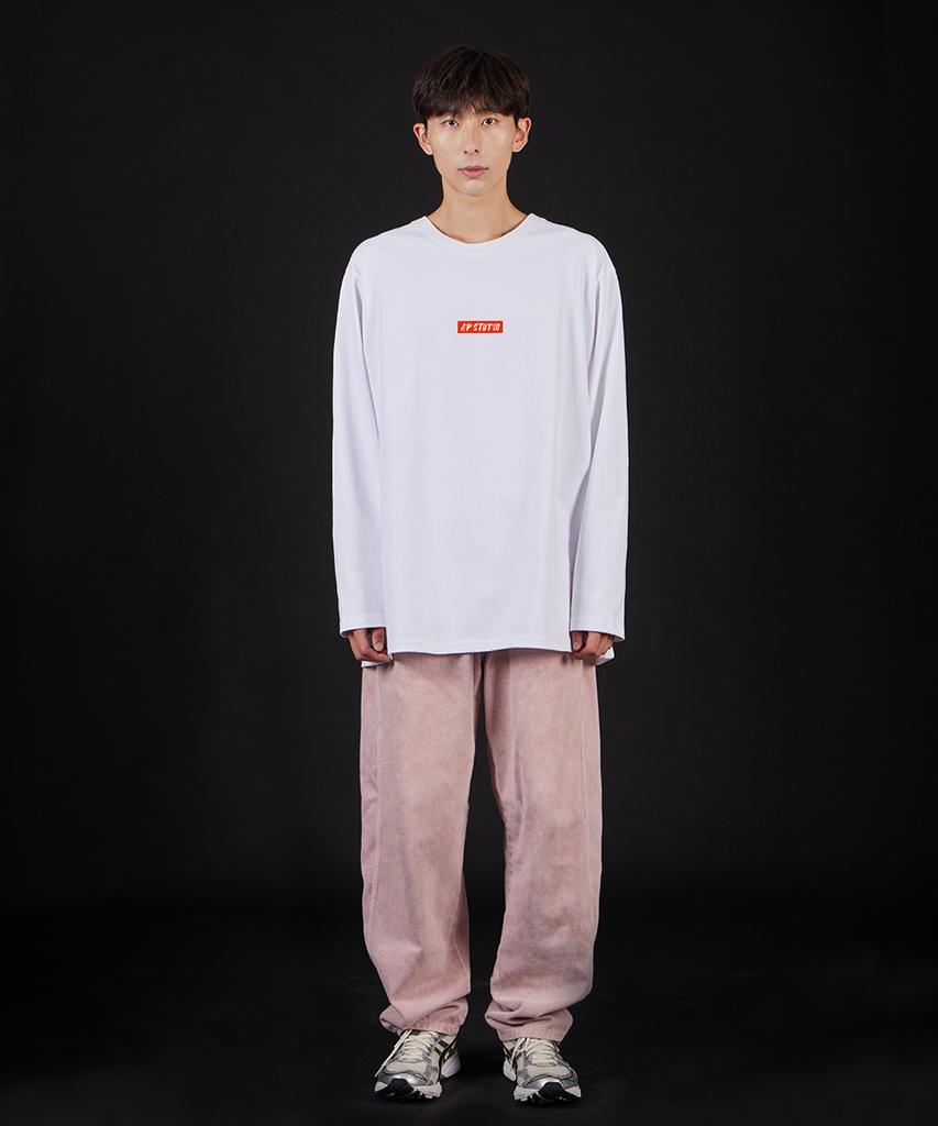 АСТРАЛЬНАЯ ПРОЕКЦИЯ Ap Studio Свободная футболка с длинным рукавом_Белый
