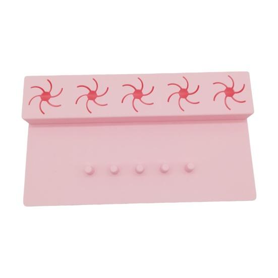 Silicone Nail Polish Holder Stand Anti-Spill Organizer 5 Slot 2 In 1 Nails Art Accessories Manicure Hand Rest Work Station for Manicure Pedicure