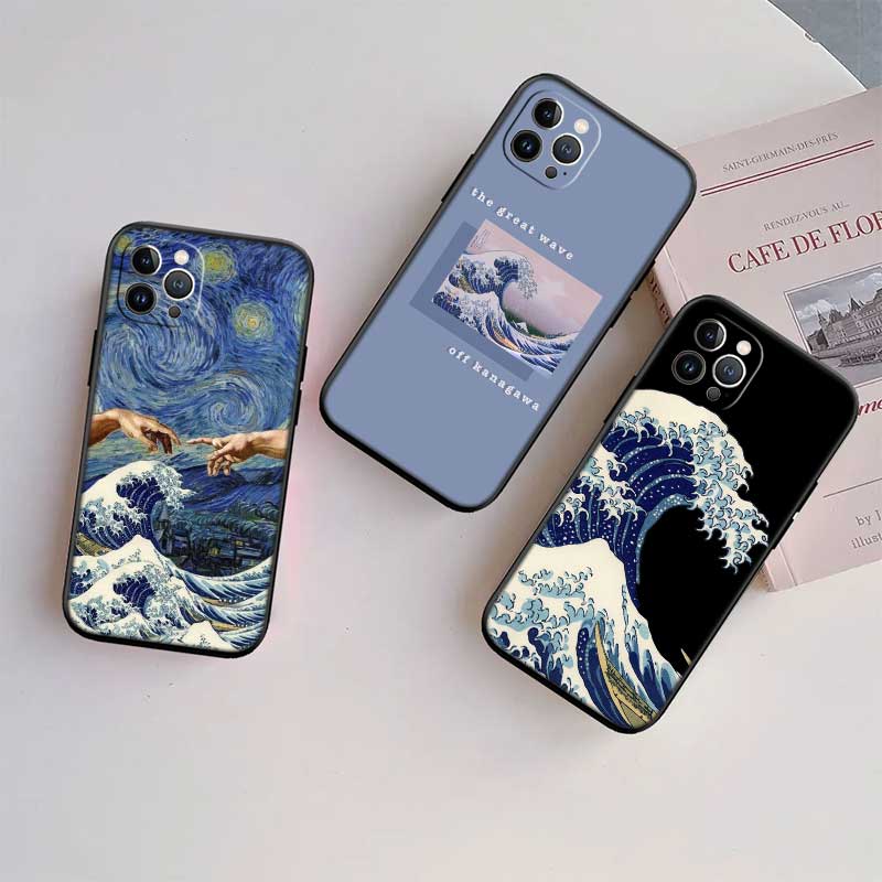 UP32 Great Wave off Kanagawa New High-End Shell Phone Case for iPhone SE X XS XR 16E 17 11 Pro Max 8 7 6 6s Plus Air