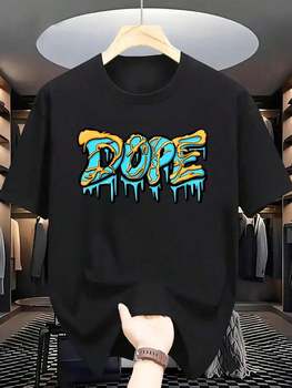 Men's Casual T-Shirt With Vibrant Graffiti 'DOPE' Print, Round Neck, Regular Fit, Soft Knit Fabric, Machine Washable, All
