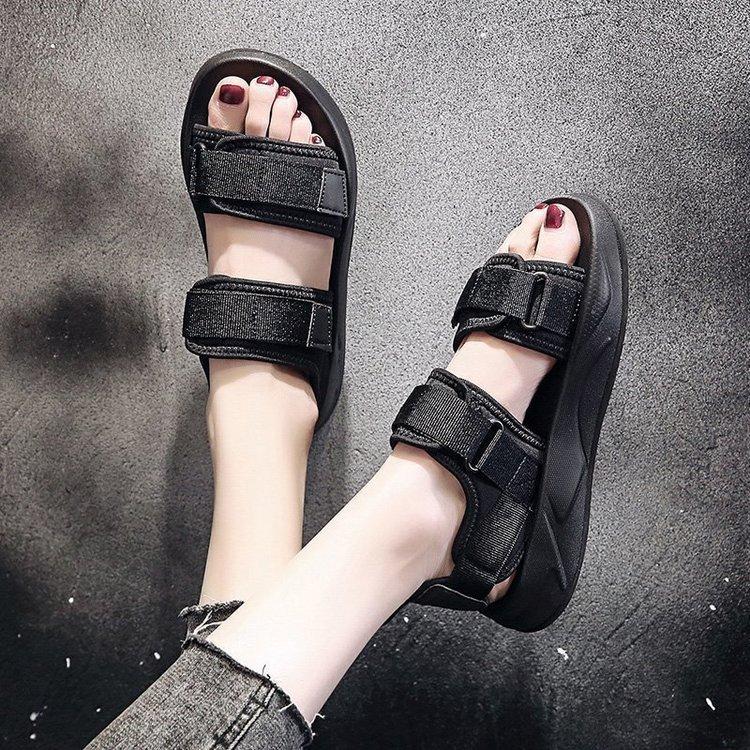 Летние женские сандалии, универсальные, на толстой подошве, нескользящие, повседневные тапочки