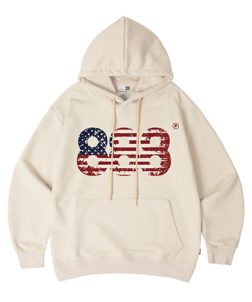 [С флисовой подкладкой/Без флисовой подкладки] Худи оверсайз Usa Number.888 7 цветов (Тип C)