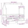Детская кровать с ящиками 80 x 170 см Массив сосны