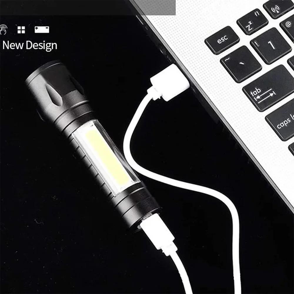 USB перезаряжаемый мини УФ-фонарик масштабируемый ультрафиолетовый фонарь портативный инспекционный фонарь 365 нм детектор домашних животных фиолетовые фонарики