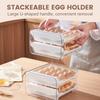 1pc Double-Layer Drawer-Type Egg Box In Domestic Kitchen Can Be Put In The Refrigerator Store 32 Pcs In Different Compartments