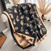 Winter Cashmere Scarf Women Luxury Cat Print Female Shawl Wrap Scarves Lady Thick Warm Blanket Gift Echarpe Pashmina