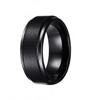 Матовое мужское титановое кольцо с двойной фаской из нержавеющей стали